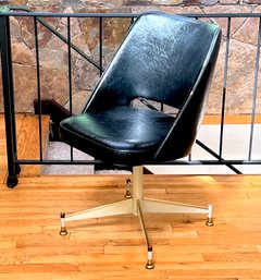 Brody Furniture Mid-Century Black Swivel Chair