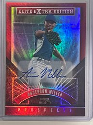 2015 Panini Elite Extra Edition Anderson Miller Autographed Refractor Card #99