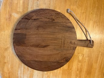 Large Round Pizza/cheese Board With Handle
