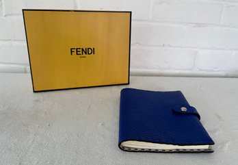 Blue Leather Calendar Planner From Fendi Roma