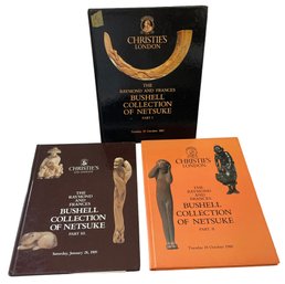 Three Volumes On Bushell Collection Of Netsuke By Raymond Bushell