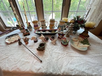 Ceramic Snowman Themed  And Mixed Lot