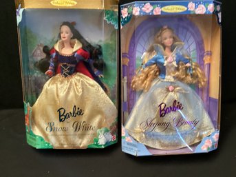 Lot Of 2 Fairy Tale Princess Barbie Childrens Collector Series Collector Edition Dolls NRFB