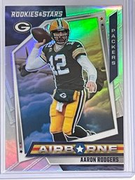 2021 Panini Rookies And Stars Aaron Rodgers Airborne Silver Prizm Card #AB-7