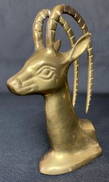 Gazelle Brass Bust Bookend