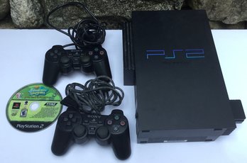 Sony PlayStation II, Controllers & Sponge Bob Game.