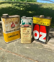 Advertising Lot 2- Woodworking- Stain, Linseed Oil And More