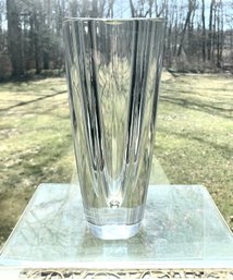 Orrefors HEAVY AND SOLID 9' Faceted Glass Vase