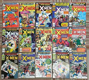 Vintage Marvel Comics Lot Of 15 Comic Books The Original X-Men 1979-1980