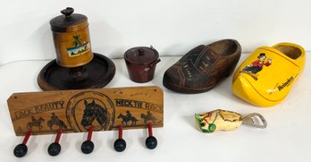 Interesting Lot Of Vintage Wooden Items
