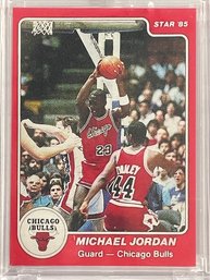 1985 Star Michael Jordan Card #101   Jordan's First Card In The Bulls Uniform.  This Should Be His Rookie Card