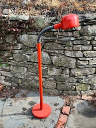 Vintage Red Swivel Floor Lamp