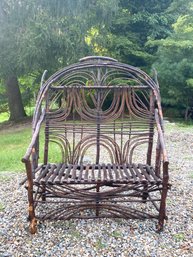 Very Special Handmade Adirondack Loveseat Twig Bench  (2 Of 2)