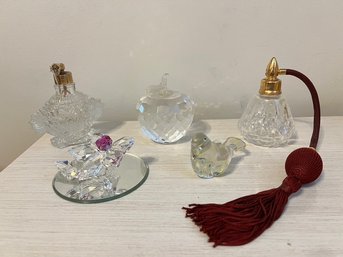 Dresser Top Atomizer, Small Crystal Decorative Pieces