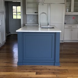 Gorgeous High End Cabinetry Island With Marble Top ( Please Read Description )