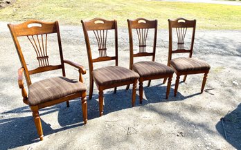 Set Of 4 Vintage French Colonial Chairs- As Is