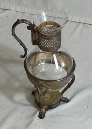 Sterling And Glass Pitcher