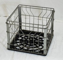 Crowley Vintage Metal Milk Crate