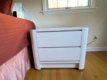 White Formica End Tables (pair)