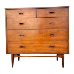 Mid Century Five Drawer Dresser / Chest - Dixie Furniture Co