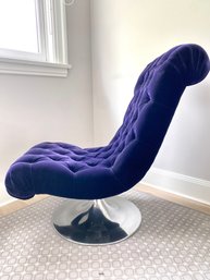 Modern Velvet Tufted Swivel Chair