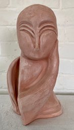 Vintage Abstract Studio Ceramic Bust Signed MiMiche