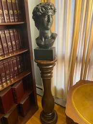 Bronze Finished Bust On Pedestal