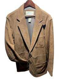 Vintage Mens Sueded Hide Leather Jacket 40L