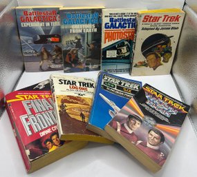 Lot Of  Vintage Battlestar Galactica & Star Trek Books