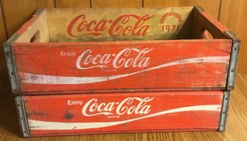 PR. Coca-Cola Wooden Crates, Boxes, Chattanooga, 1971 & 1972