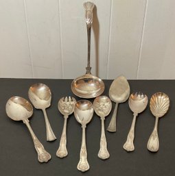 Silver Plated  Sheffield & Rogers Serving Pieces & Great Ladle
