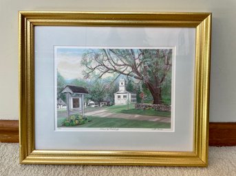 Marilyn Davis (Connecticut, 20th Century) Pencil Signed 'View Of Redding' Framed Print