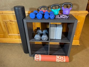 Exercise Equipment Weights , Yoga Blocks And Mat , Stretch Band , Ankle Or Wrist Weights , Foam Roller