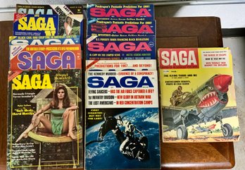 11 Vintage SAGA The Magazine For Men ~ 1950s, 1960s & 1970s ~ Raquel Welch August 1975