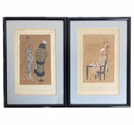Pair Of Tres Parisien Fashion Pachoirs With Signature