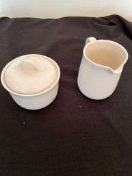 Corning Sugar Bowl And Milk Pour