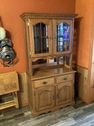 Wooden And Glass Hutch