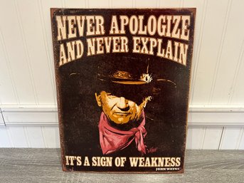 John Wayne Modern Metal Sign