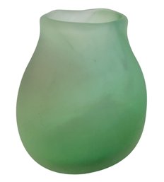 Small Vintage Satin Art Glass Vase