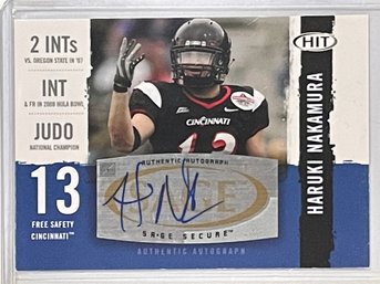 2008 Sage Authentic Autograph Haruki Nakamura Card #A105