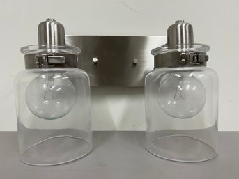 Pair Of Wall Mount Jar Style Lights