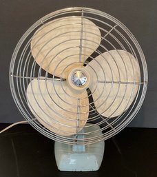 Vintage Knapp, Jack Frost Metal, Enamel Fan