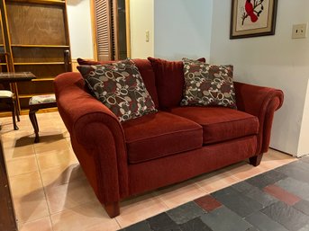 Attractive Two Seat Couch With Decorative Pillows