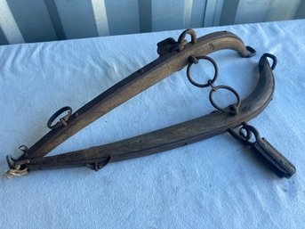 Antique Horse Hames Wood And Iron Horse Tack 1800'S Period