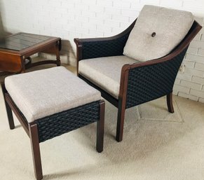 SUNBRELLA Indoor / Outdoor Chair And Ottoman