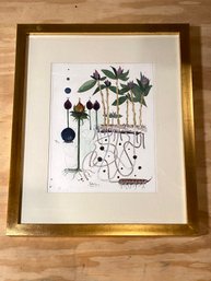 Gold Leaf Framed Watercolor 16x20