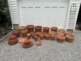 Huge Lot Of Terracotta Pots Planters -large To Small