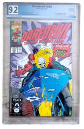 1991 MARVEL COMICS Daredevil The Man Without Fear #295 Cover Side By Side With Ghost Rider PGX 9.2