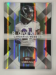 2009 Panini America Threads Lardarius Webb Rookie Refractor Card #165     Numbered 160/250