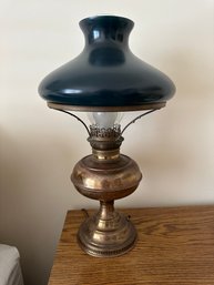 Brass Oil Lamp, Electrified